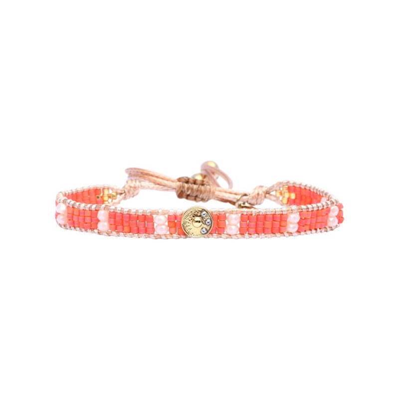 bracelet Solea Tulum Wild summer corail