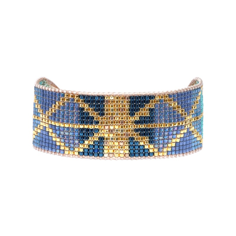 bracelet blue Maasaï Efia