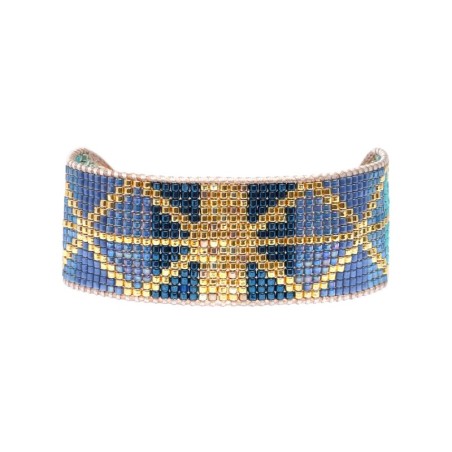 bracelet blue Maasaï Efia