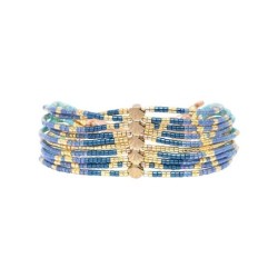 bracelet blue Maasaï Esi