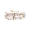 bracelet white Maasaï Efia