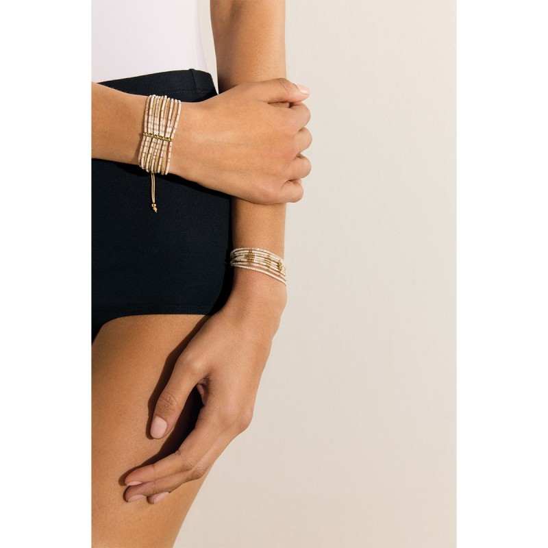 bracelet white Maasaï Efia