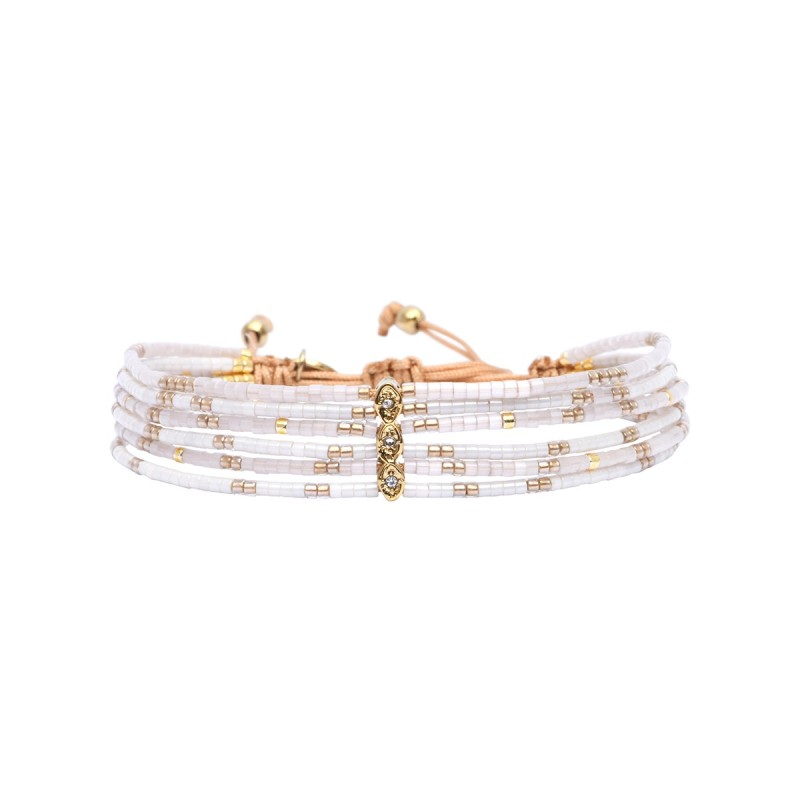 bracelet white Maasaï Esi