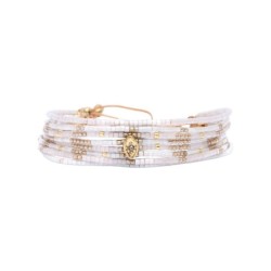 bracelet white Maasaï Jalia