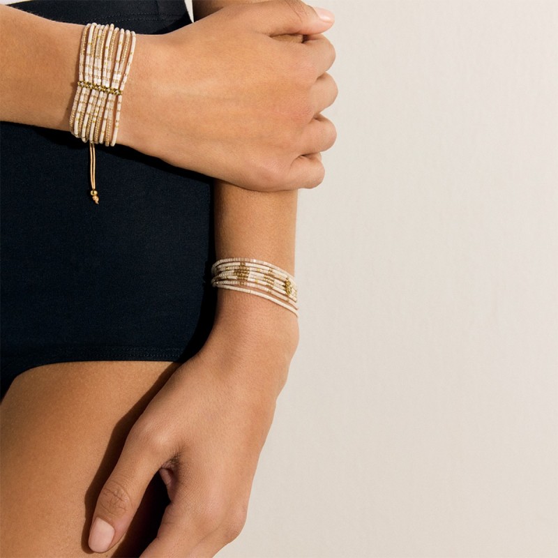 bracelet white Maasaï Jalia