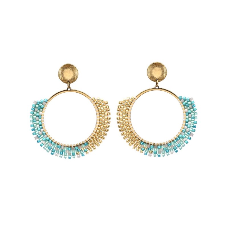 Boucles d'oreilles Tal blue Maldives