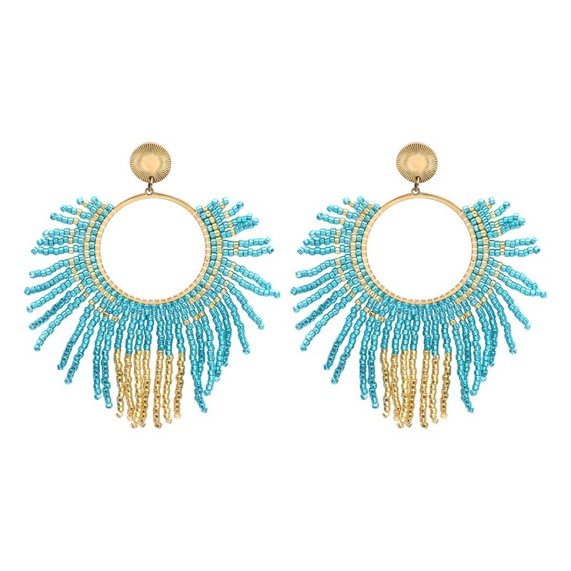 Boucles d'oreilles Isla blue Maldives