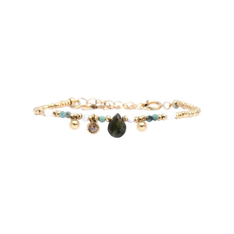 Bracelet Gabrielle nacre & turquoise