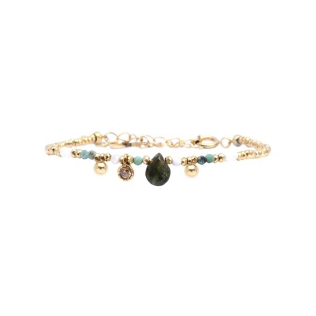 Bracelet Gabrielle nacre & turquoise