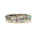 Bracelet élastique 5 tours Gabrielle rubis zoïste