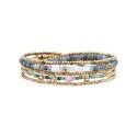 Bracelet élastique 5 tours Gabrielle cyanite