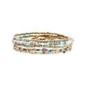 Bracelet élastique 5 tours Gabrielle turquoise