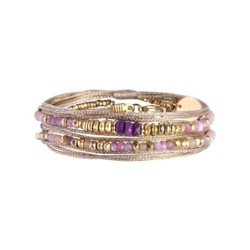Bracelet 2 tours Rim nude lépidolite