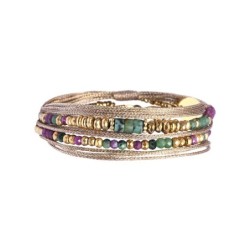 Bracelet 2 tours Rim nude rubis