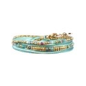 Bracelet 2 tours Rim color turquoise