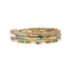 Bracelet 2 tours Rim color amazonite