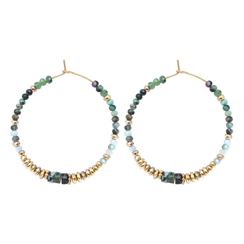 Boucles d'oreilles Rim turquoise