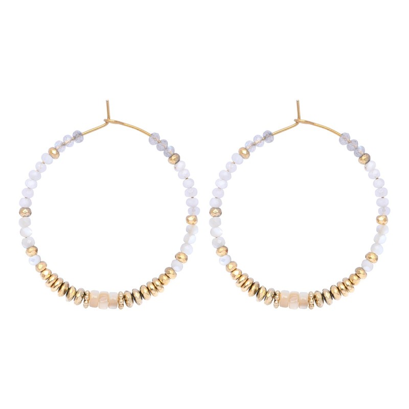 Boucles d'oreilles Rim nacre