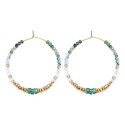 Boucles d'oreilles Rim émeraude