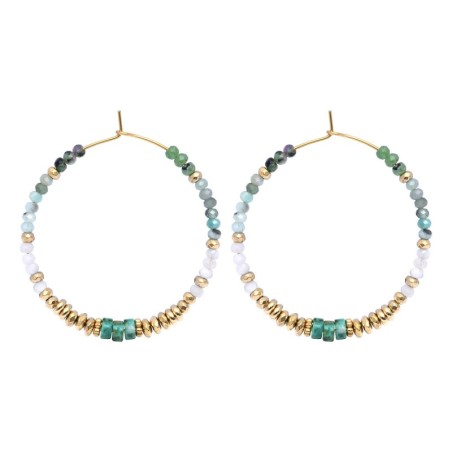 Boucles d'oreilles Rim émeraude