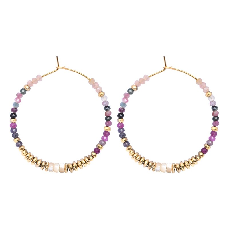 Boucles d'oreilles Rim rubis