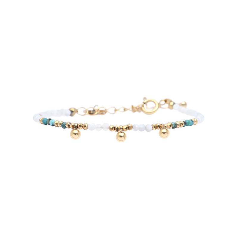 Bracelet Emi nacre & turquoise
