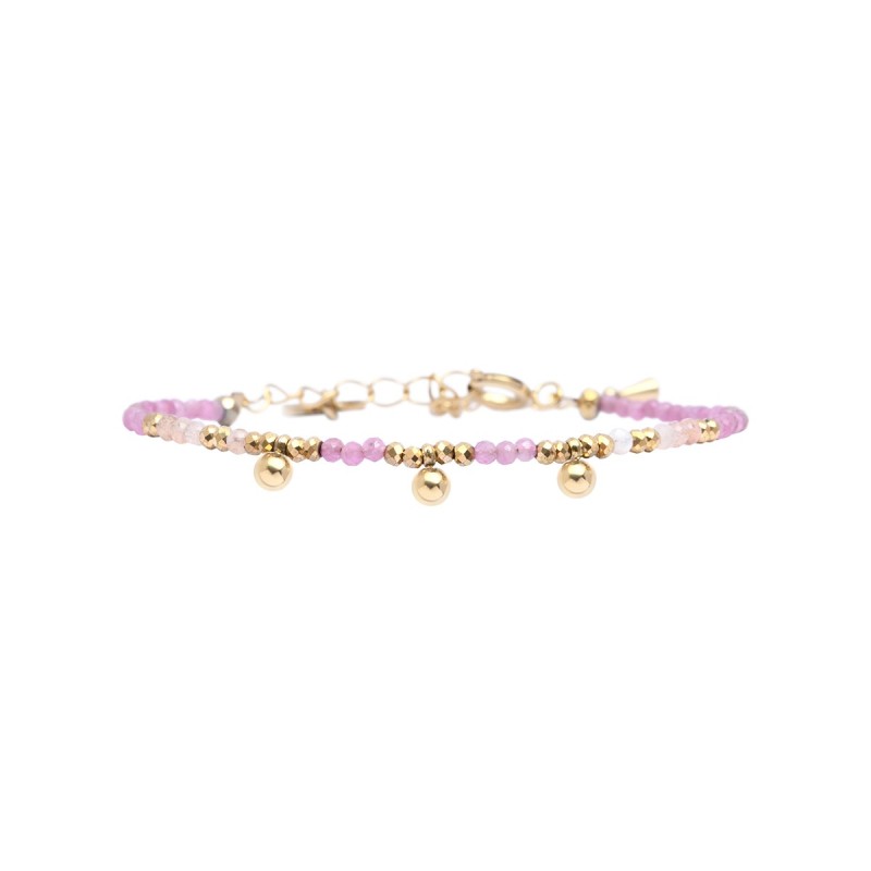 Bracelet Emi tourmaline rose