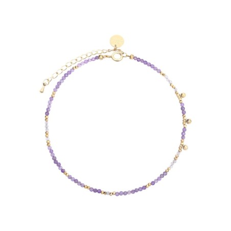 Bracelet cheville Emi améthyste
