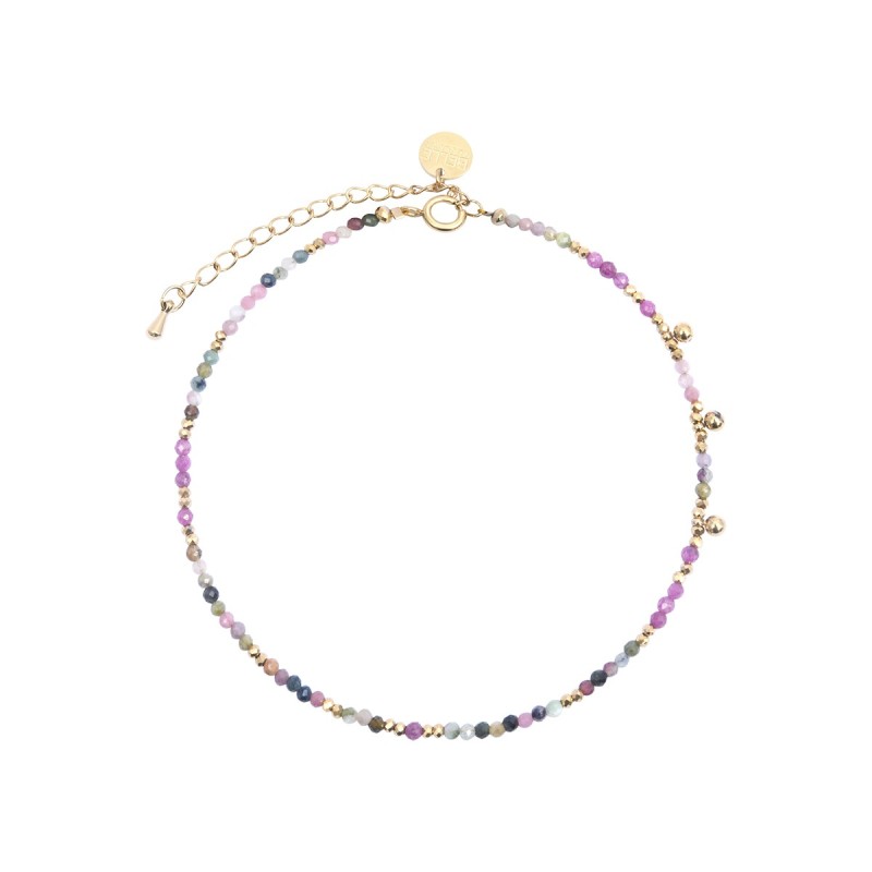 Bracelet cheville Emi tourmaline