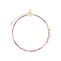 Bracelet cheville Emi rubis