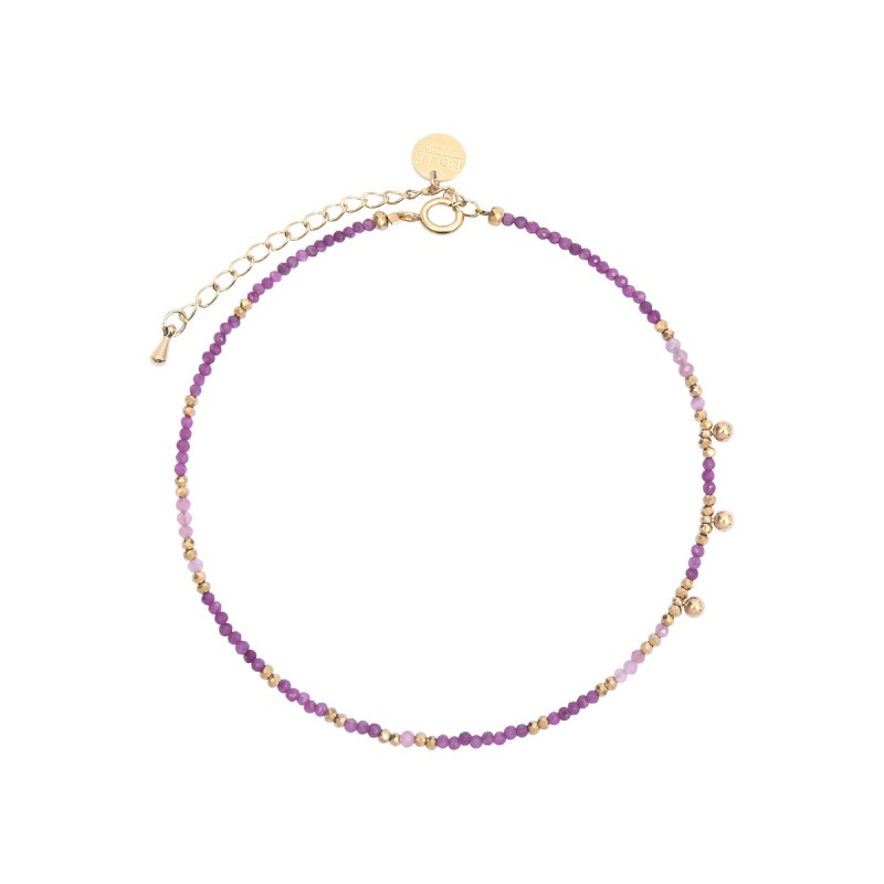 Bracelet cheville Emi rubis