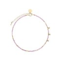 Bracelet cheville Emi tourmaline rose