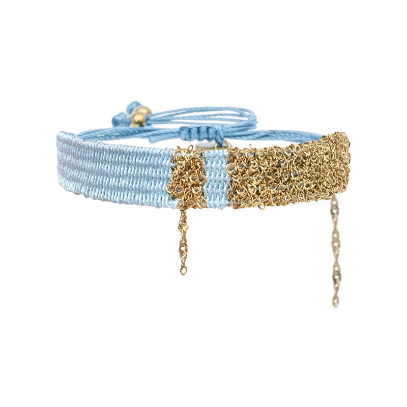 Bracelet Romy allure bleu ciel aquarelle