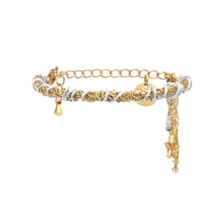 Bracelet Calie gris perle arc en ciel