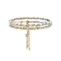 Bracelet Calie 2 tours bleu ciel aquarelle