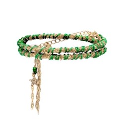 Bracelet Calie 2 tours vert véronèse