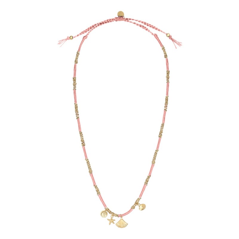 Collier Hanaya rose barbapapa
