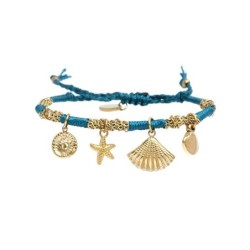 Bracelet Hanaya charm bleu sortie en mer