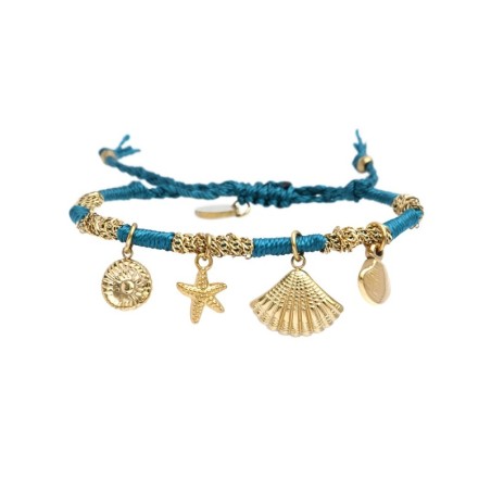 Bracelet Hanaya charm bleu sortie en mer