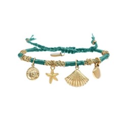 Bracelet Hanaya charm mystique lagon