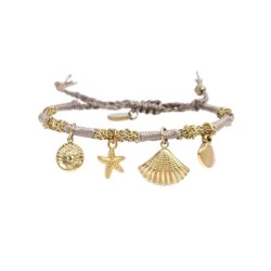 Bracelet Hanaya charm champagne