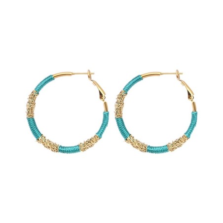 Boucles d'oreilles Hanaya mystique lagon