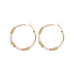 Boucles d'oreilles Hanaya champagne