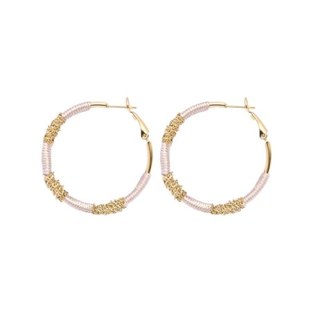 Boucles d'oreilles Hanaya champagne