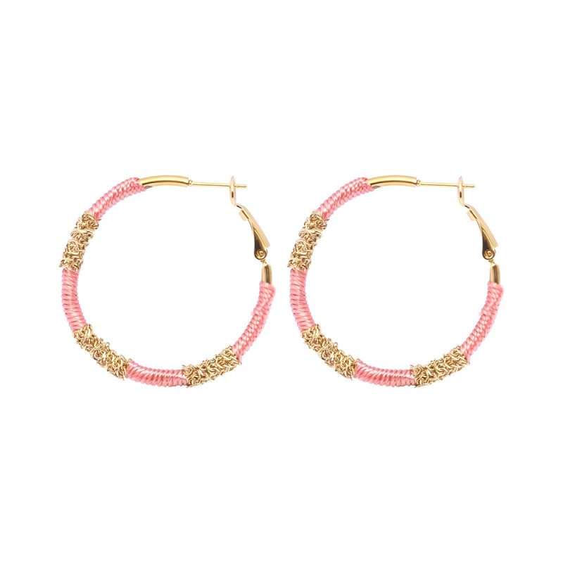 Boucles d'oreilles Hanaya rose barbapapa