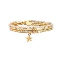 Bracelet élastique 3 tours Gaby gold