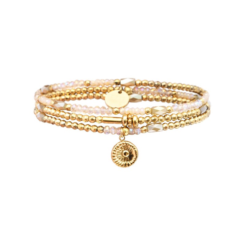 Bracelet élastique 3 tours Gaby ballade dans les dunes