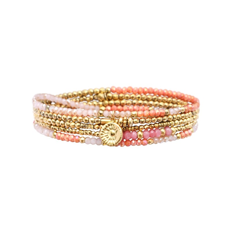 Bracelet élastique 5 tours Gaby Bora bora