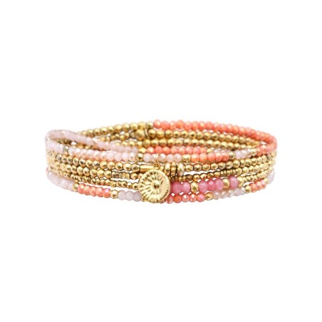 Bracelet élastique 5 tours Gaby Bora bora