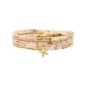 Bracelet élastique 5 tours Gaby ballade dans les dunes